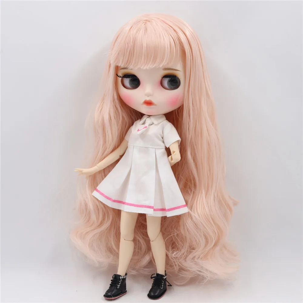 1/6 bjd ледяная фабрика blyth кукла bjd шарнир тела белая кожа bjd 30 см матовый лица резные губы с бровей индивидуальные лица