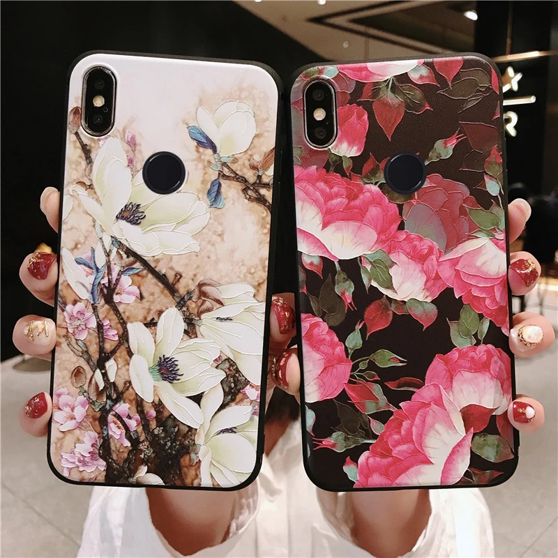 3D цветок чехол с тиснением для xiomi Xiaomi mi 9 8 se a1 a2 5x 6x cc9 cc9e a3 мягкий чехол для Red mi 4X4 Red mi note5 Примечание 6 7 pro крышка