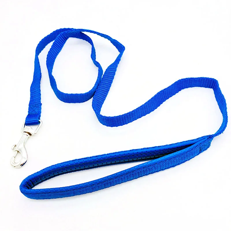 Blue Нейлоновый Поводок для собаки поводок для прогулок и дрессировки кошек собаки Пены Мягкий поводок ремень высокого качества - Цвет: Blue