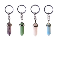 natural opal stone keyring fashion boho jewelry crystal quartz keychain for women 2016 llaveros