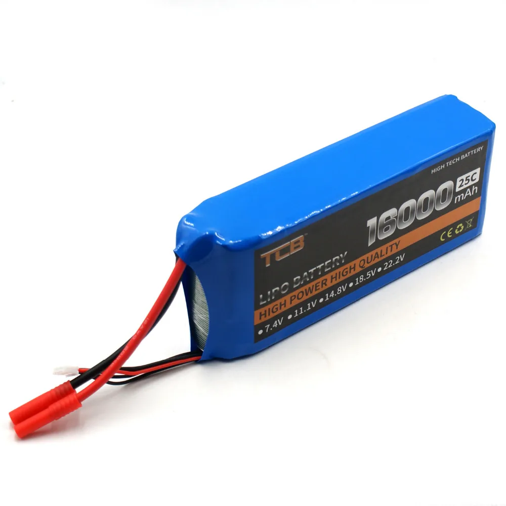TCB RC самолет LiPo батарея 4S 14,8 V 16000mAh 25C для RC Дрон четырех винтовой вертолет автомобиль Лодка танк