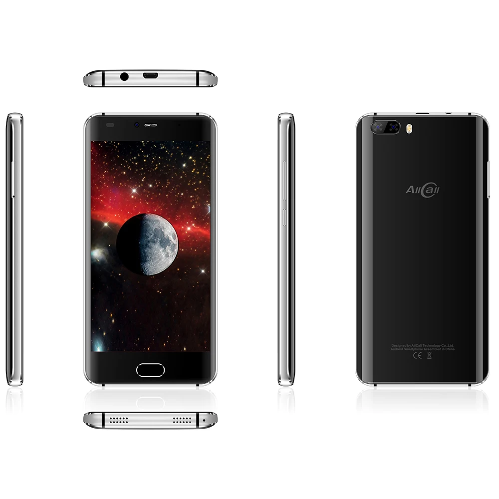 Allcall Rio 5,0 ''3g Смартфон Android 7,0 1GB+ 16GB MTK6580A четырехъядерный 1. 3g Гц gps 3D изогнутое стекло экран Двойная камера мобильные телефоны
