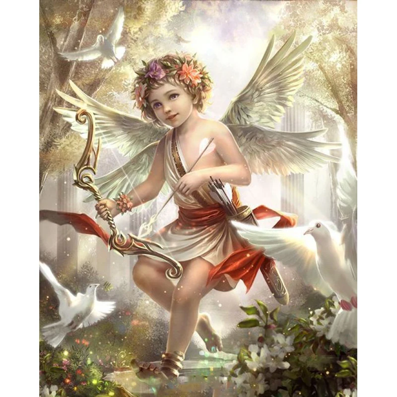 

5d diamond Embroidery little angel diy diamond painting cross stitch for children puzzle mosaic crafts Y2615