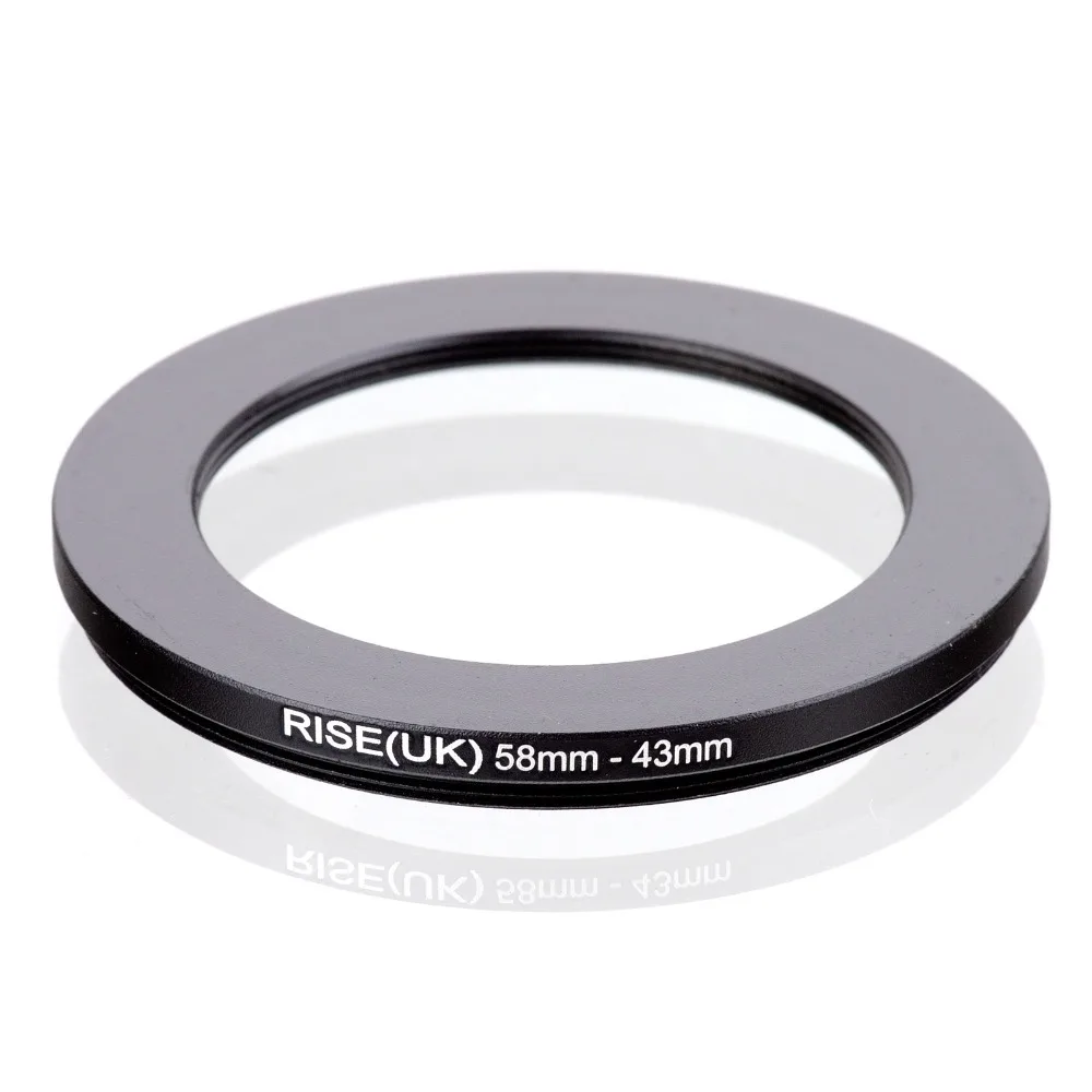 RISE(UK) 58mm-43mm 58-43mm 58 to 43 Step down Ring Filter Adapter black | Электроника