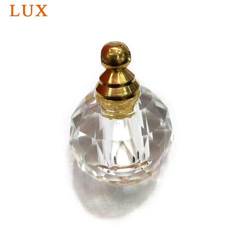 LUX Cut натуральные Кристальные Гранёные камни камень подвеска в виде бутылочки парфюма середины века Винтажные Ювелирные изделия эфирное масло колье аромараспылитель