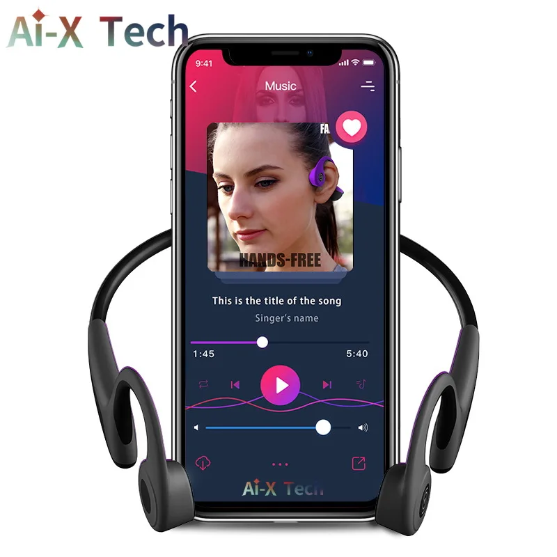 Спортивные наушники Bluetooth 5 0 костная проводимость беспроводная гарнитура