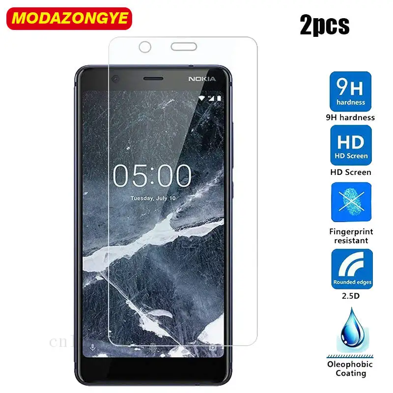 Закаленное стекло для Nokia 5 1 2 шт. защита экрана 2018 TA 1061 1075 1081 1088 пленка|Защитные