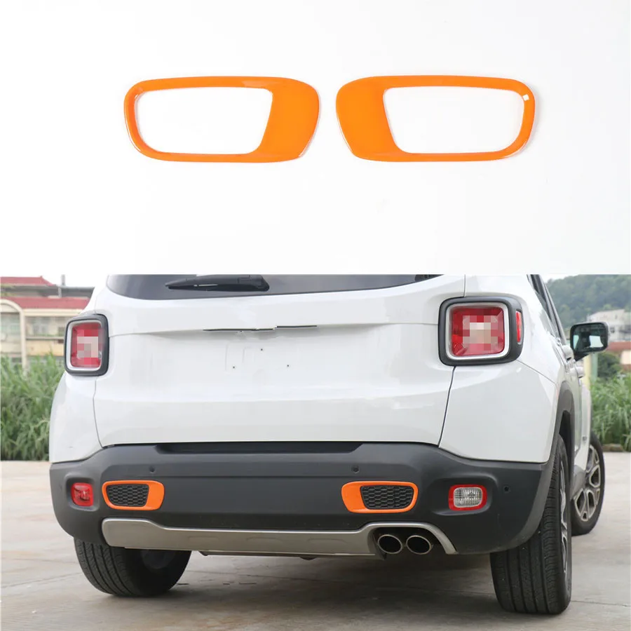 YAQUICKA для Jeep Renegade 2015 2016 ABS 2 шт./компл. внешний задний бампер Trail крюк Декор Рамка
