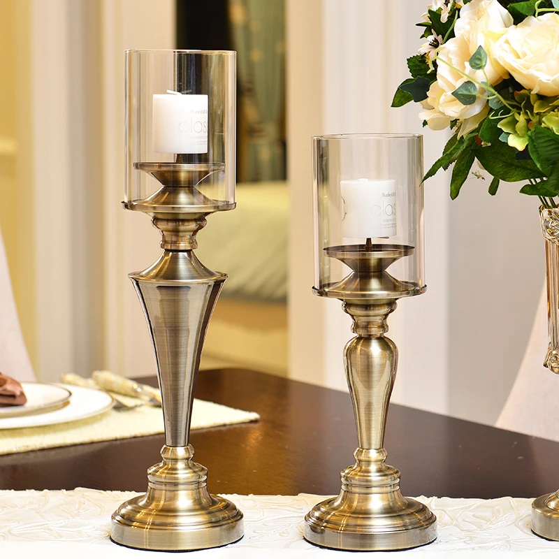 

New classical European metal candlestick model room furniture tabletop decoration romantic candlelight dinner candlestick