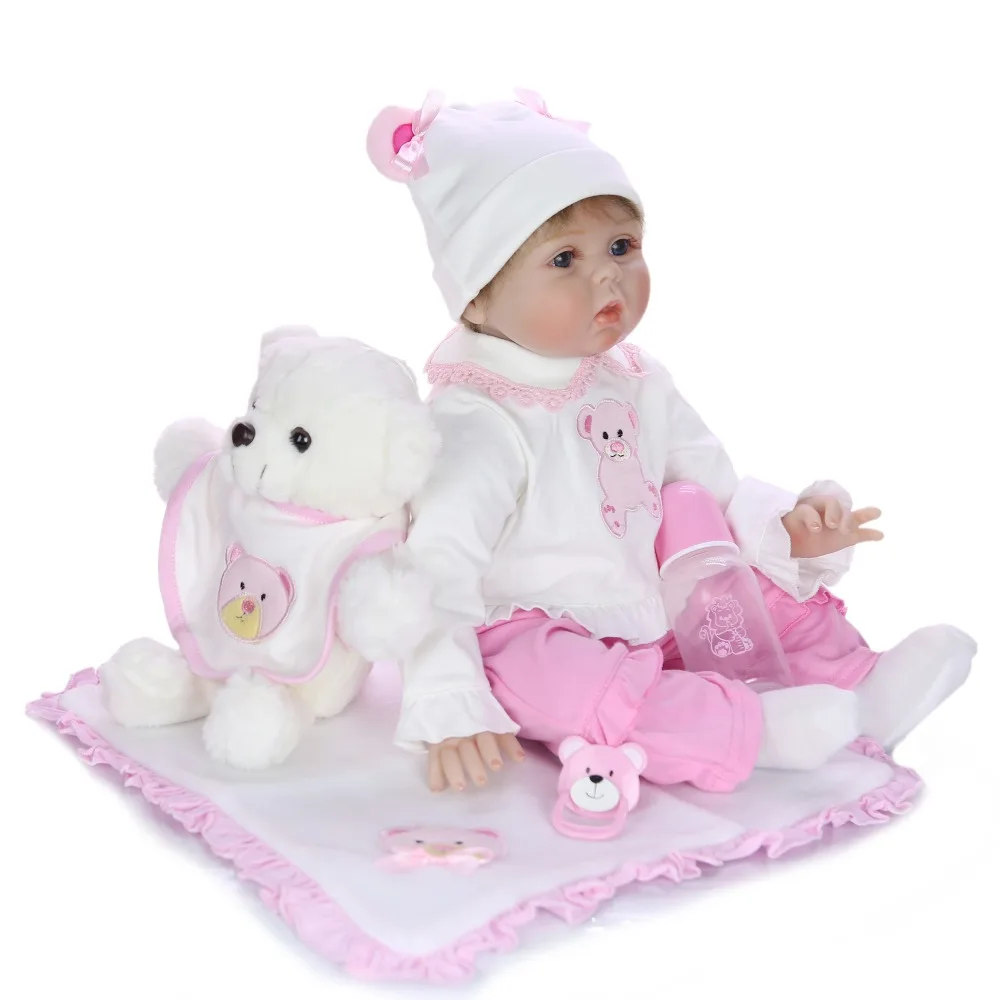 55cm soft Real touch silicone boneca bebes reborn toddler baby dolls kids birthday Christmas bebe | Игрушки и хобби