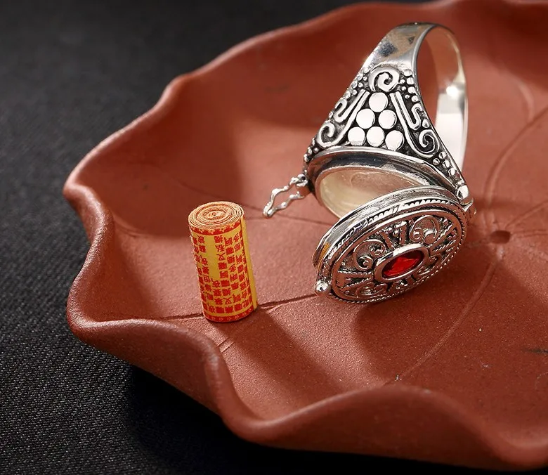 Кольцо из чистого серебра S925 с открытым корпусом Непала|pure silver|ring ringring silver |