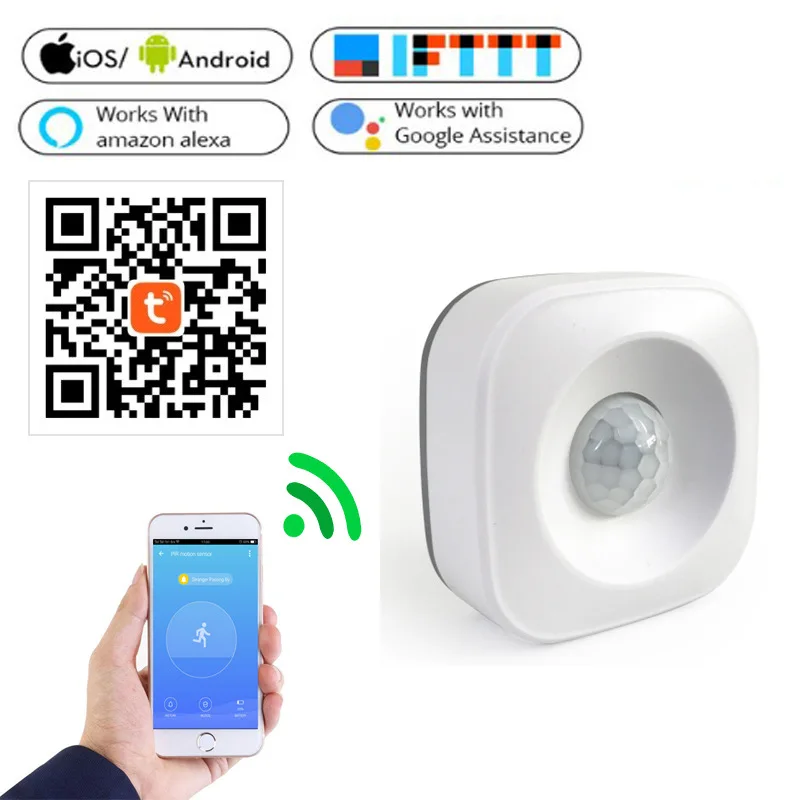 Tuya Smart Life WiFi PIR датчик движения Умный дом Безопасность мониторинг в реальном