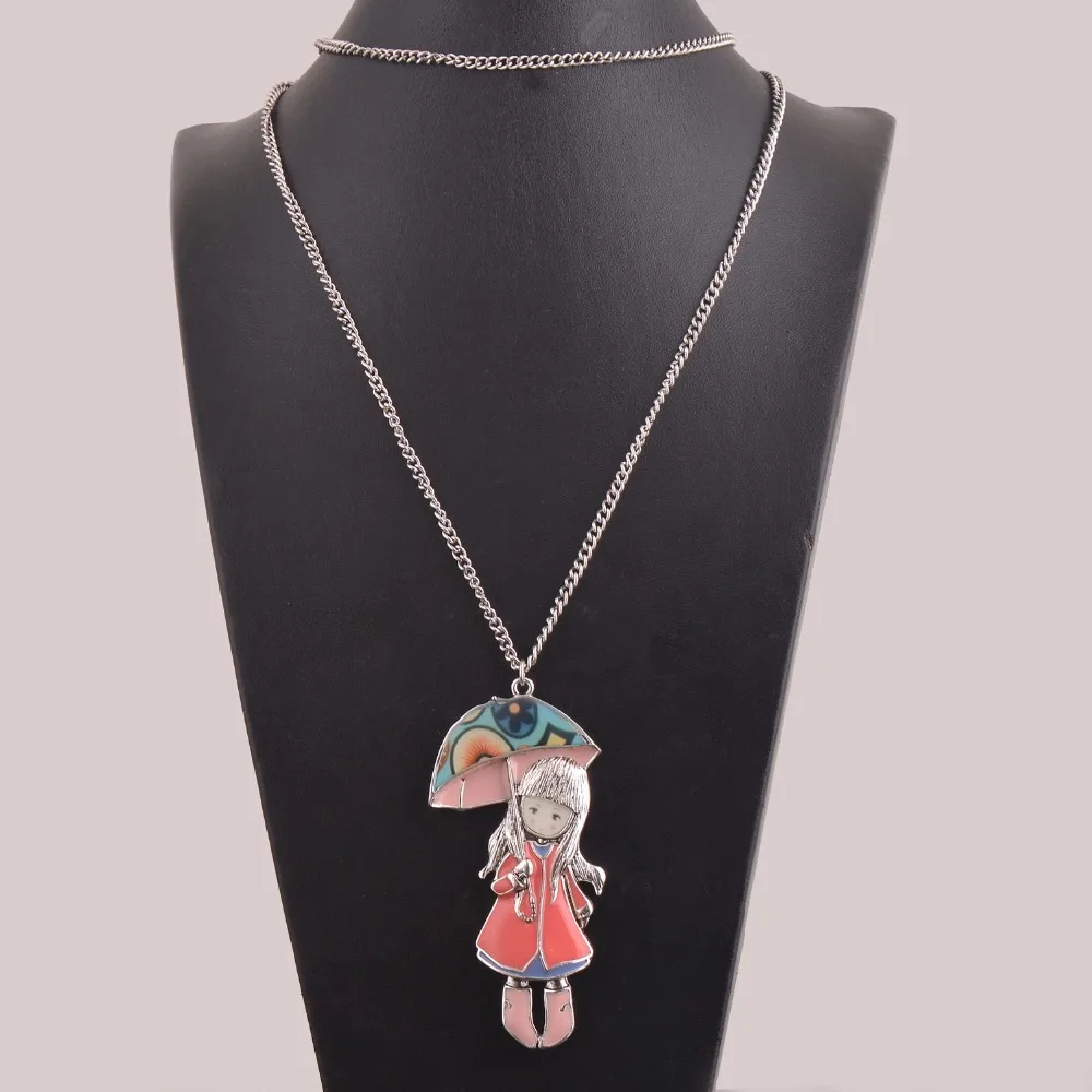 D & RUI ювелирные изделия нового 2018 прекрасная эмаль Цвет зонтик девушка кукла