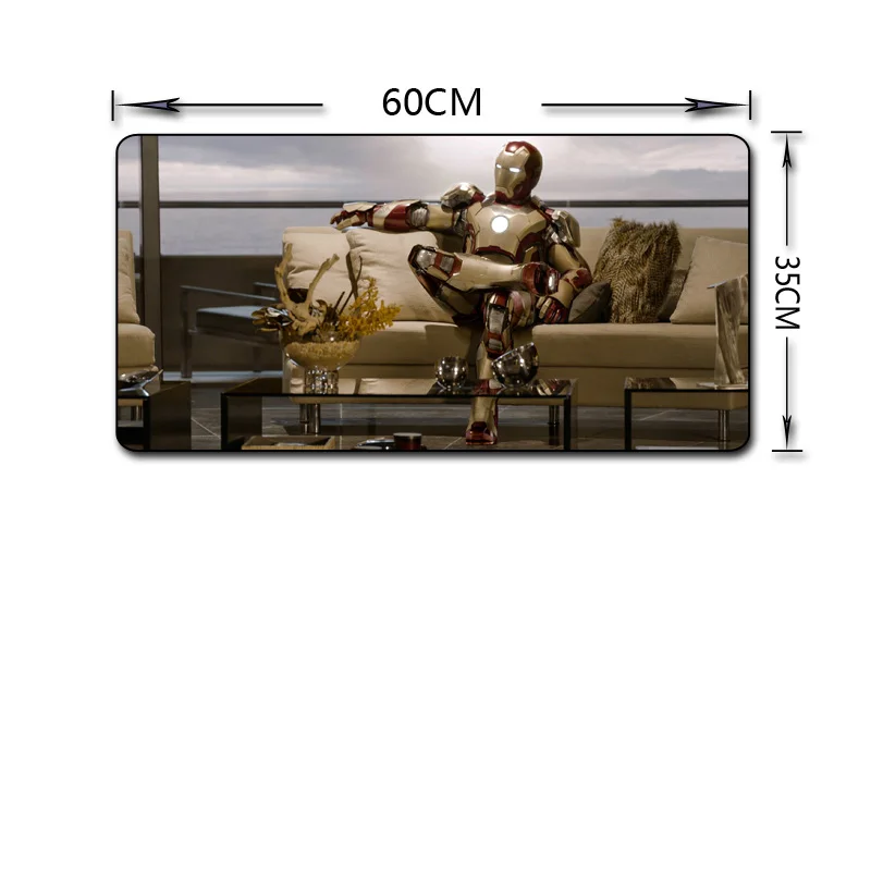 FFFAS 60*35 см Коврик для мыши Мстители Бесконечность войны аниме игровой большой коврик для мыши геймерский коврик для клавиатуры танос Железный человек Капитан Америка - Цвет: Model E