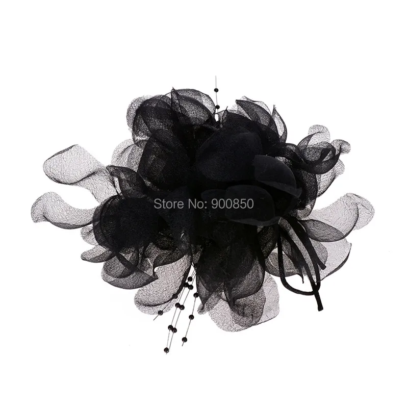 Женская заколка для волос сделай сам летняя Свадебная с большим цветком 5 4 см |