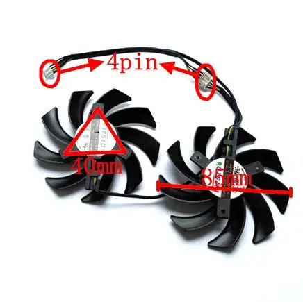 2 шт./лот gpu радиатор HD6970/7870/7950/6850/7970 для сапфир HD6970 HD7870 HD7950 HD6850 HD7970 85 мм вентилятор в