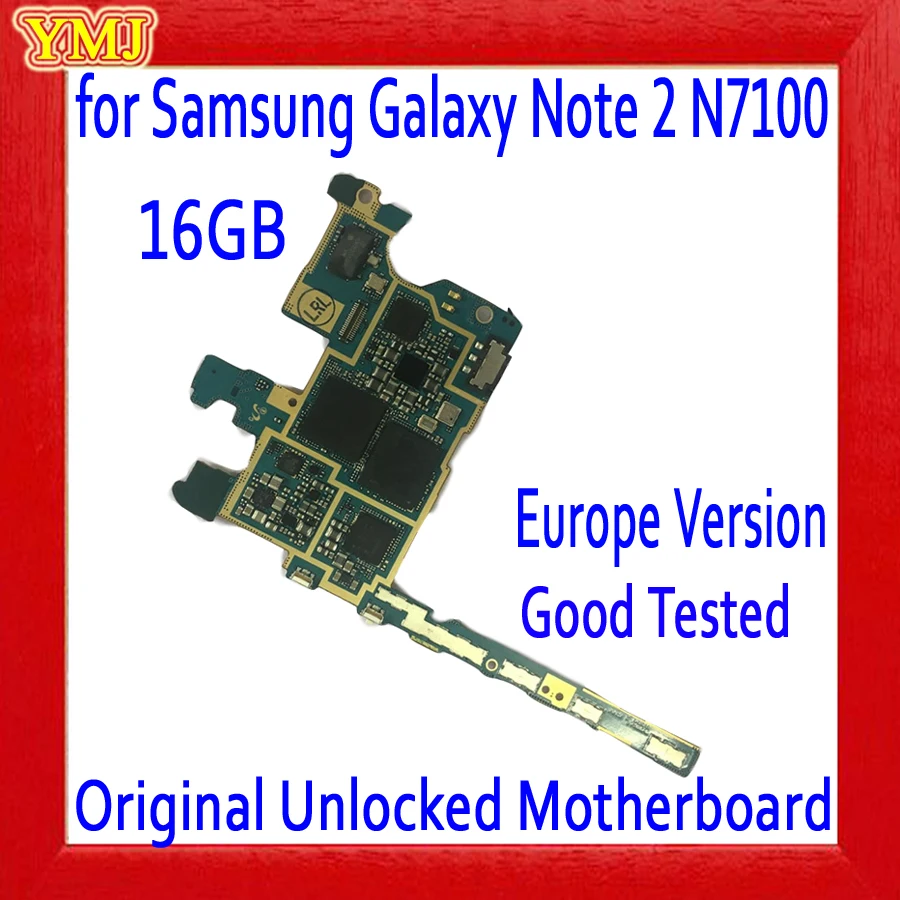 Оригинальная разблокированная материнская плата для samsung Galaxy Note 2 N7100, 16 ГБ для Galaxy Note 2 N7100 материнская плата+ чипы