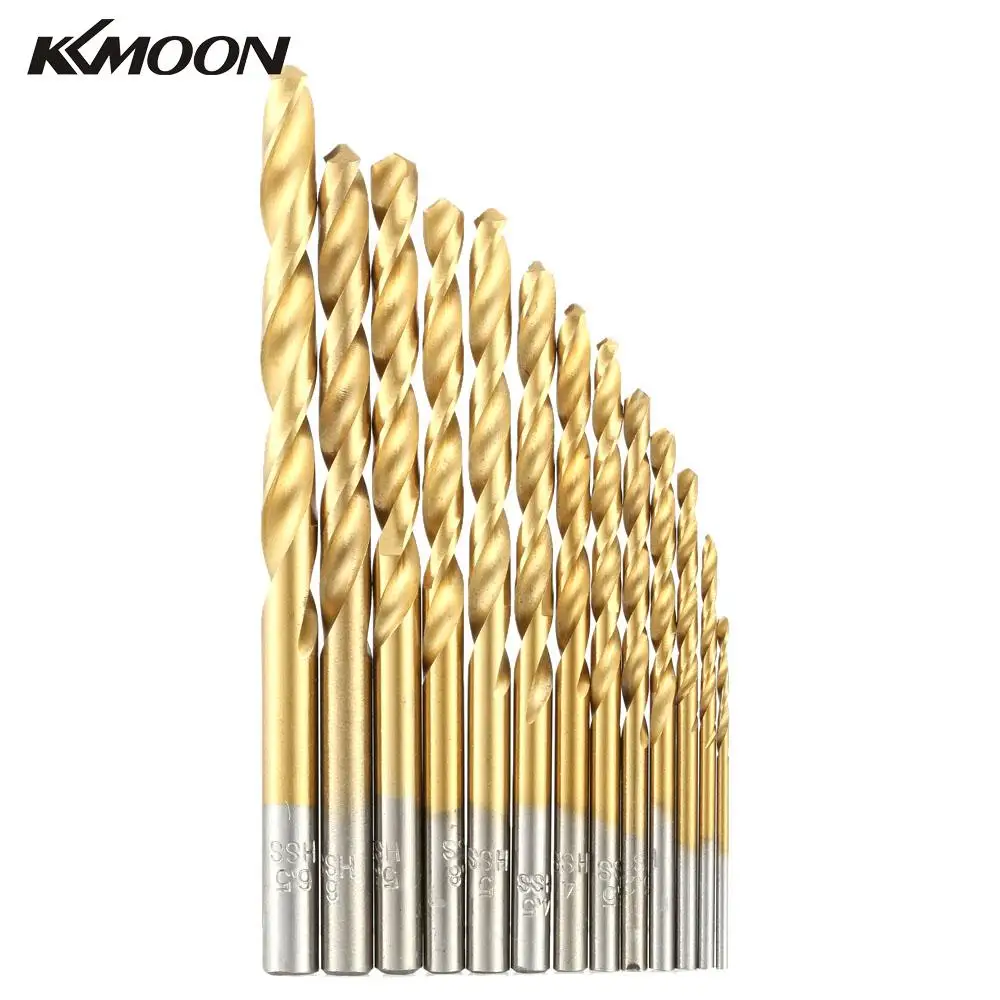 13 шт./компл. набор титановых спиральных Сверл с покрытием Метрическая система 1 5 6