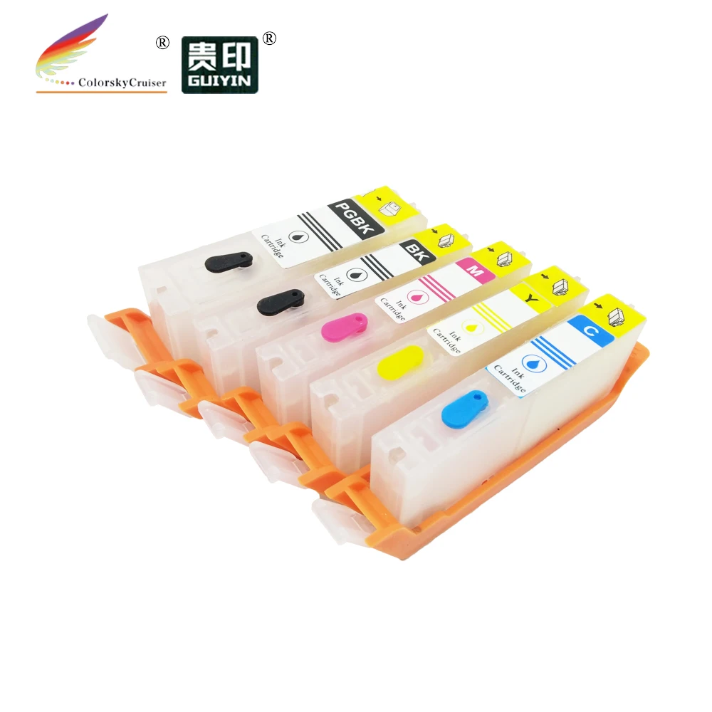 (RCC370 5) многоразовый чернильный картридж для Canon PIXMA MG5730 MG 5730 PGI 370 PGI370 CLI 371 CLI371 371|ink