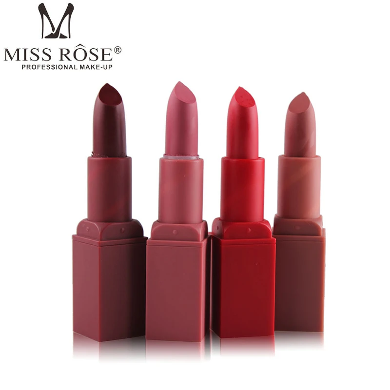 Матовая губная помада бренда Miss Rose 12 цветов mate Batom косметика стойкий нюдовый