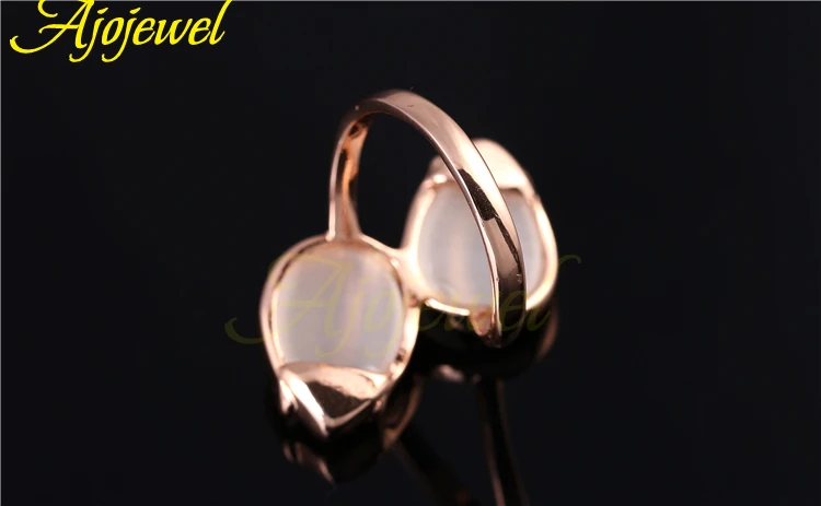 Женское кольцо с цветком Ajojewel элегантное белое Опаловый тюльпан подарок на день