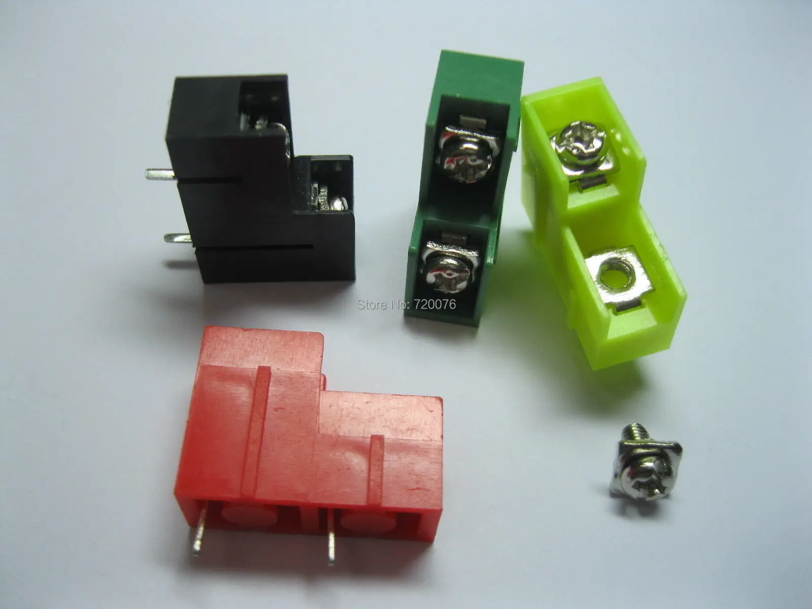 

500 x Screw Terminal Block Connector 8.5mm 2 pin high-low 4 Color Barrier Type