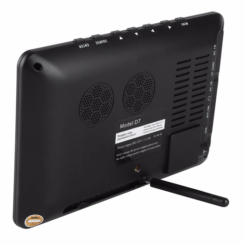 Портативный MinTelevision smart tv lcd tv LEADSTAR DVB-16:9 1080P Автомобильный цифровой ТВ Стерео окружающий ТВ-7 дюймов экран ТВ Портативный