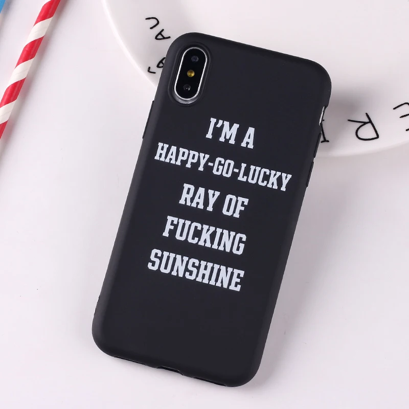 9 Милый мягкий силиконовый чехол для iPhone 11 6S 5S SE 8 8Plus X XS Max 7 7Plus Happy Lucky Sunshine Tropical Funny Quote - Цвет: 9