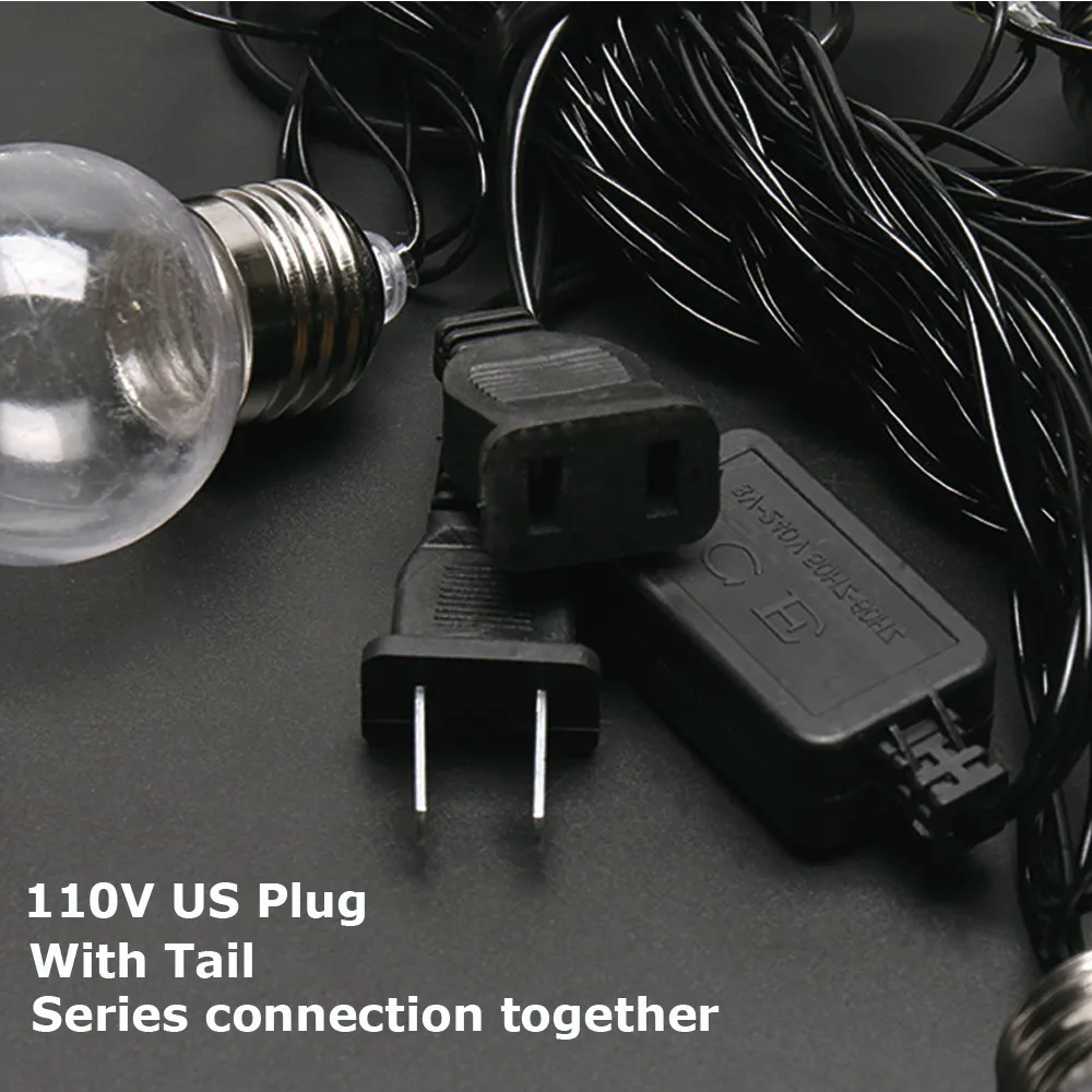 Гирлянда светодиодная с круглыми лампочками 6 м 20 шариков 220 В 110 В|bulb string|light stringlight