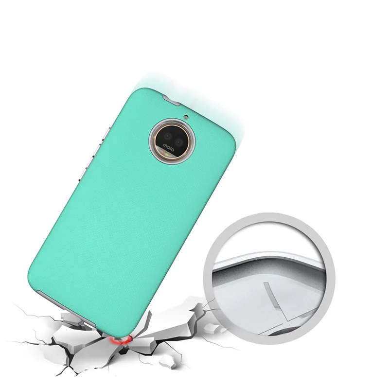 Whyes для Motorola Moto G6 плюс Чехол анти-скольжение противоударный Гибридный Двойной
