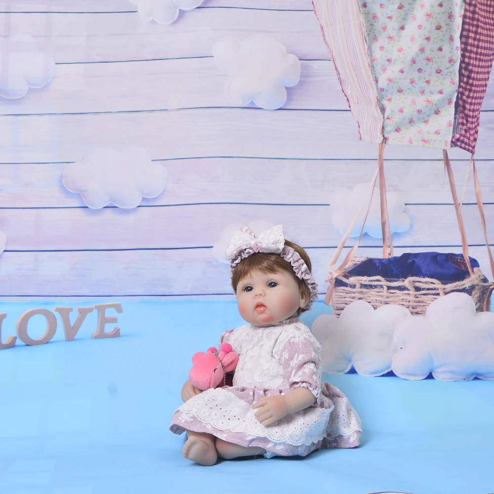 Reborn pretty girl baby dolls 40 см мягкая ткань тела силиконовые куклы-Новорожденные лучший детский подарок bebes reborn bonecas menina