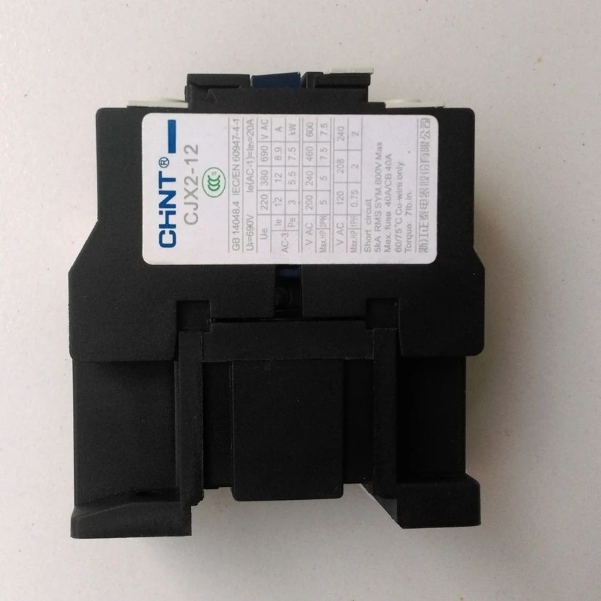 Оригинальные CHINT CJX2 1210 AC Контактор 1NO 12A катушка напряжения 380V 220V 110V 36V 24V LC1 D