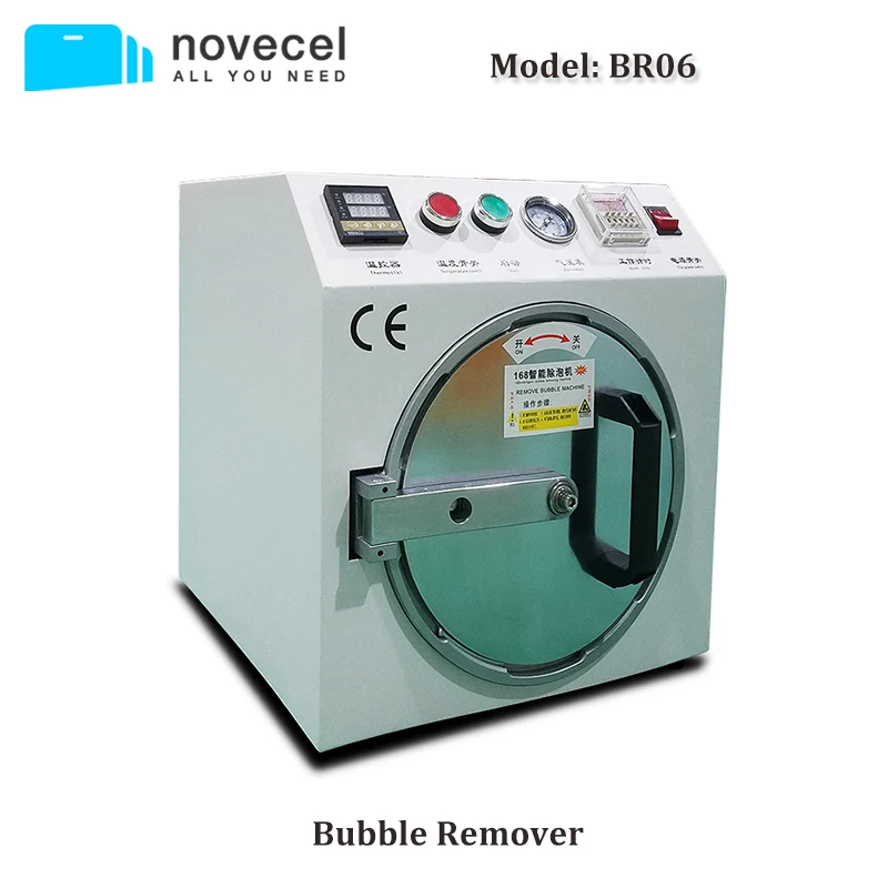Novecel BR06 резиновая Машинка для удаления 220 V/110 V для ЖК-дисплей Ремонт экрана Нержавеющая сталь камеры обновленная версия