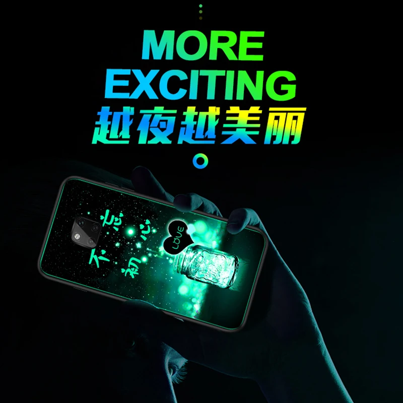 Роскошные светящиеся стеклянные Чехлы Dragon Wolf для телефонов huawei mate 20 pro цветной