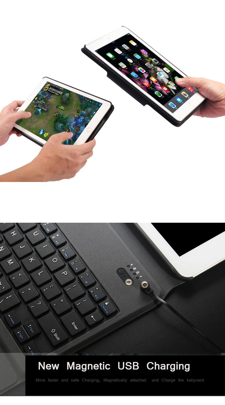 Ультратонкий чехол Keybaord для iPad Pro 10,5 дюймов /iPad Air 10,5, BT/беспроводная клавиатура с подсветкой/умный автоматический режим сна