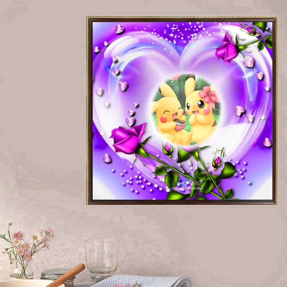 5D Diy diamond painting Awesome Family Gift Cartoon Animal Love Couple Rose embroidery cross stitch mosaic Wall Sticker | Дом и сад