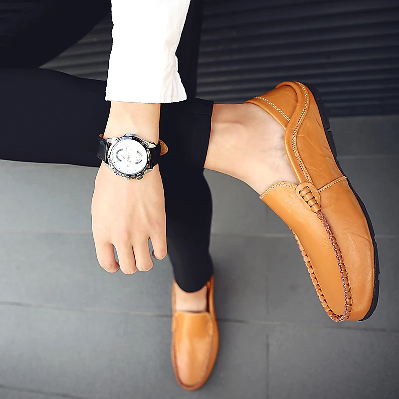2019 New High Quality Leather Shoes Hot Men Comfortable Outdoor Non-slip Fashion Breathable Casual Walking | Обувь