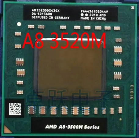 AMD ноутбук процессор A8 3520M A8-3520m AM3520DDX43GX A8-Series разъем FS1 процессор 4M кэш/1,6 ГГц/четырехъядерный