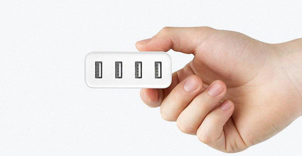 Оригинал Xiao mi USB зарядное устройство 2.4A 4USB порт быстрая зарядка для iphone samsung