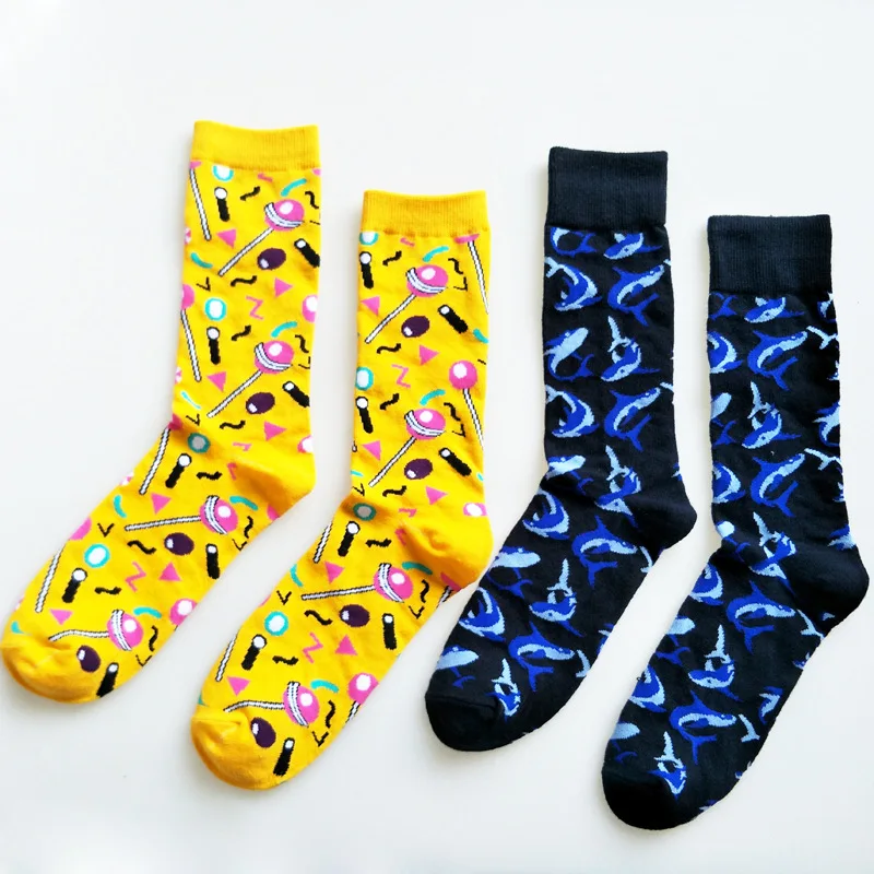 Носки Happy мужские дышащие хлопковые жаккардовые|cotton men socks|men sockssocks th |