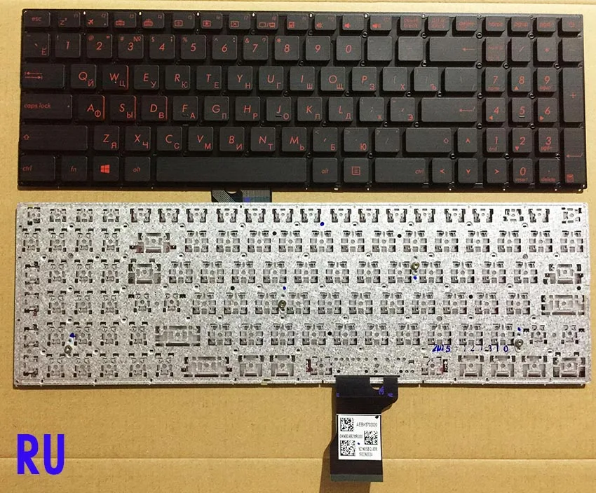 Черный Новая клавиатура для ASUS N501 UX52V UX52 ux522a UX52VS UX501 Испанский/Венгерский/арабский/Италия/русский/Таиланд/США/Корейский/GR/NE/BUL - Цвет: Черный