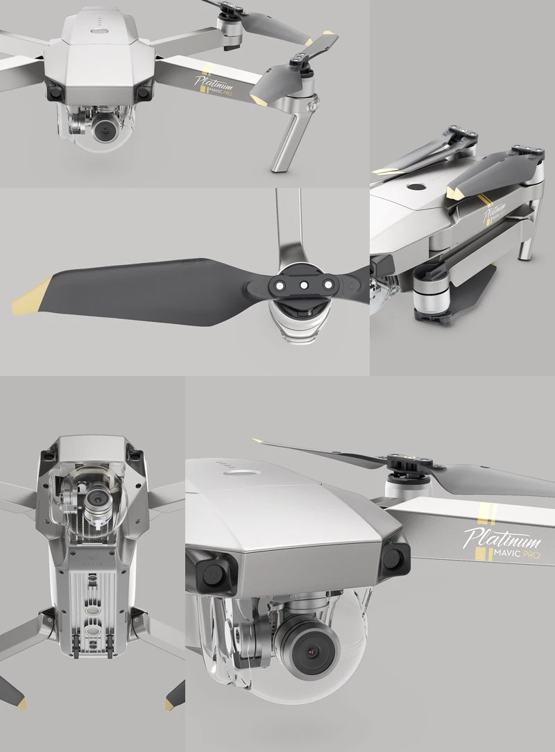 DJI Mavic Pro Platinum Fly More Combo RC Квадрокоптер 4K HD видео запись Дрон 7 км дистанционное управление 30 минут