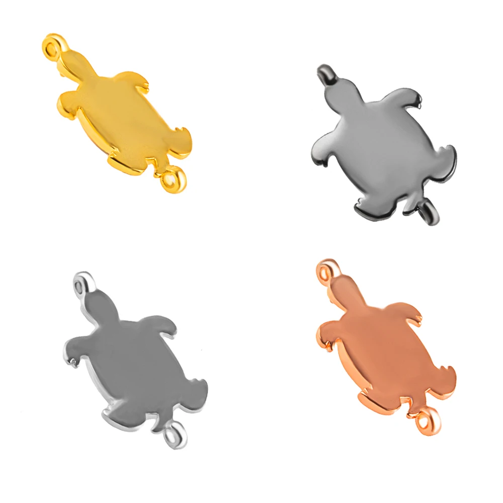 CZ Циркон Черепаховые подвески для изготовления ювелирных изделий Многослойный браслет из натуральной раковины DIY медные аксессуары Никель на.