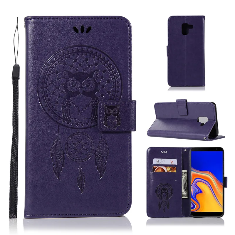 For Samsung Galaxy J6 Plus Case Flip Silicon Cover Leather Phone Bumper Prime 2018 Wallet | Мобильные телефоны и