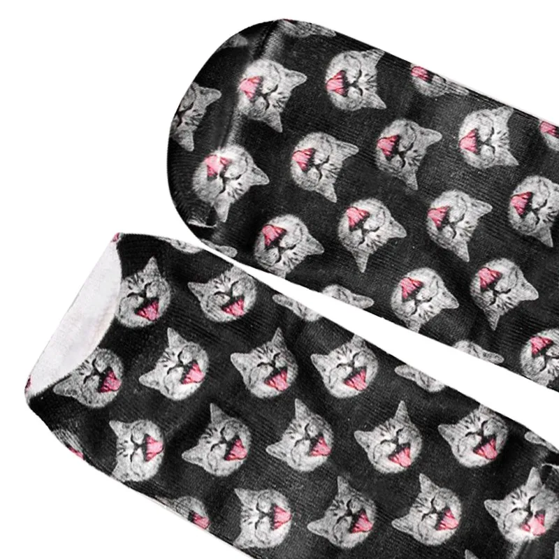 Модные модные панковские мужские повседневные носки с 3D принтом животных крутой