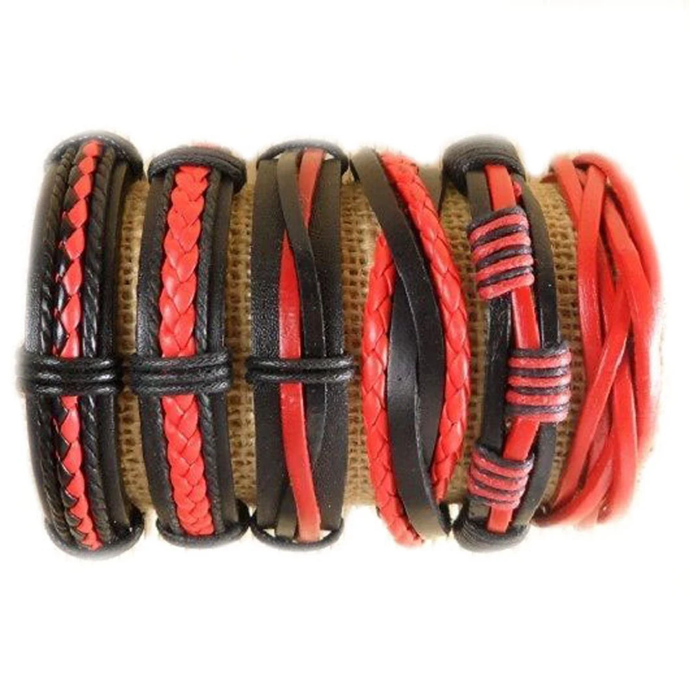 Женские браслеты из натуральной кожи 6 шт./лот S39|bracelet promotion|braceletbracelet cristal |