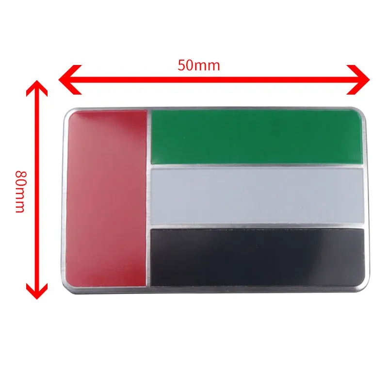 Стайлинг автомобиля 3D алюминиевый флаг Соединенных Арабских Эмиратов ОАЭ