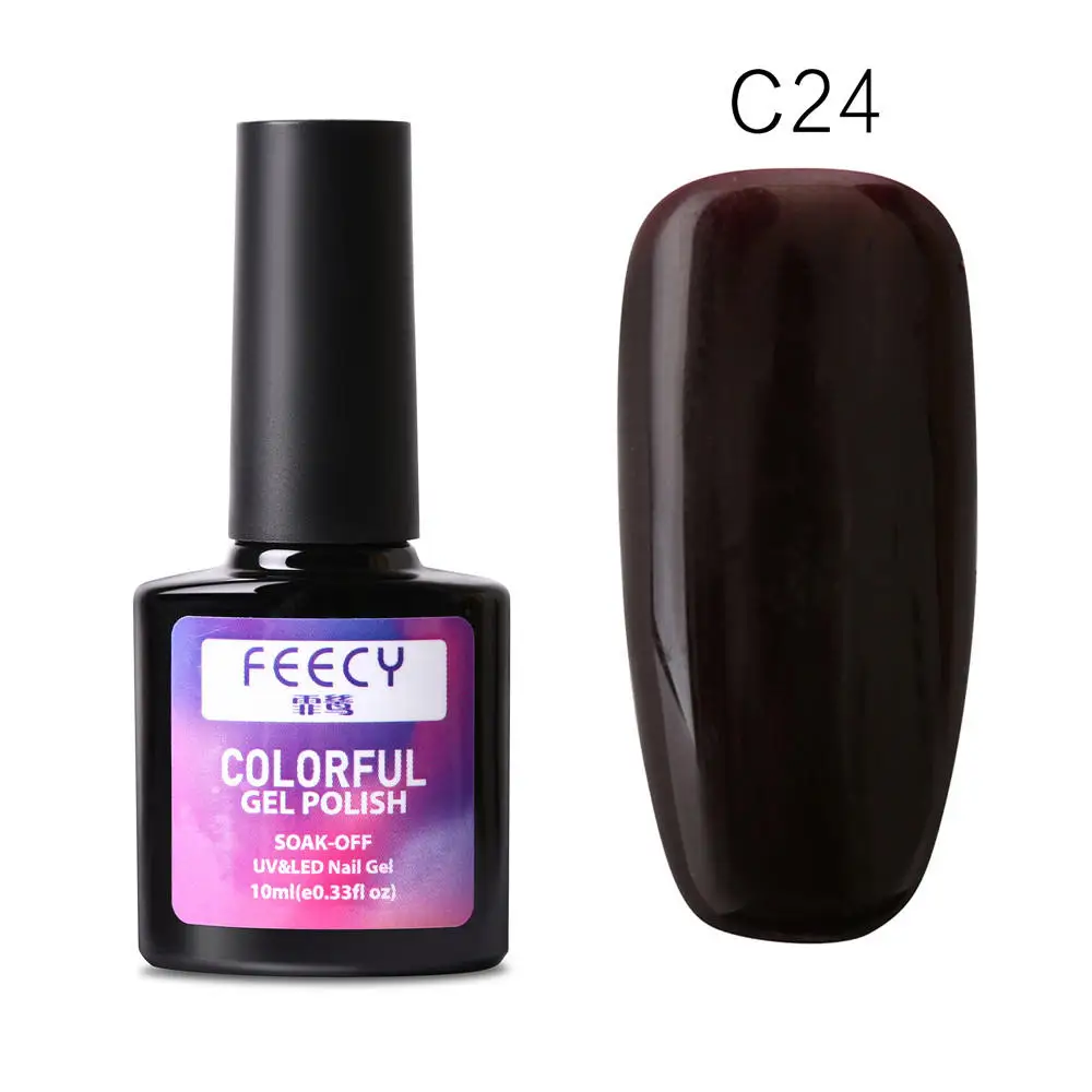 Feecy C24 УФ гель лак для ногтей светодиодный набор гель-лаков для ногтей Красивая гелевая краска впитываемый гель лак для ногтей маникюр праймер для ногтей - Цвет: Feecy C24
