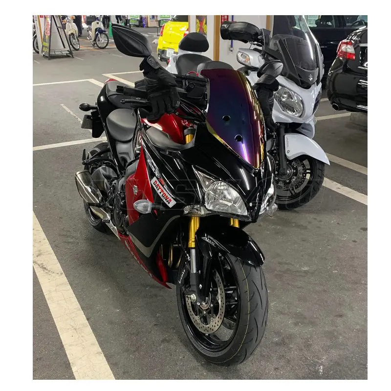 Black Iridium Мотоцикл двойной пузырь лобовое стекло ветер экран для Suzuki GSXS1000F GSX-S1000F GSXS GSX-S 1000 F 18 - Цвет: Black Iridium