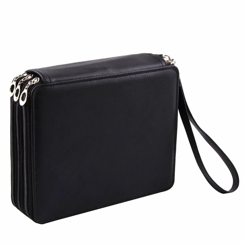 120 отделений цветной пенал Большая вместительная сумка искусственная кожа на